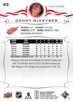 2018-19 Upper Deck #65 Danny DeKeyser Back