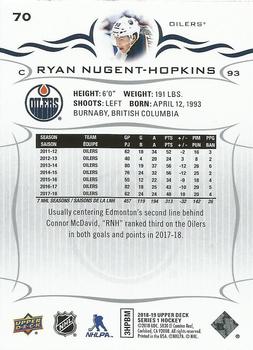2018-19 Upper Deck #70 Ryan Nugent-Hopkins Back