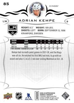 2018-19 Upper Deck #85 Adrian Kempe Back