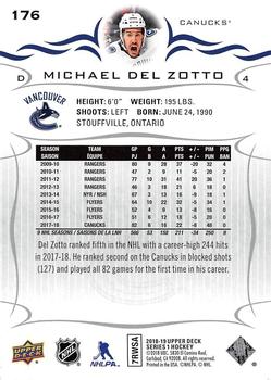 2018-19 Upper Deck #176 Michael Del Zotto Back