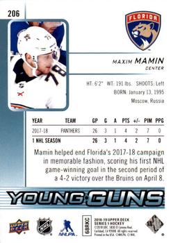 2018-19 Upper Deck #206 Maxim Mamin Back