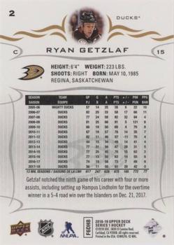 2018-19 Upper Deck #2 Ryan Getzlaf Back