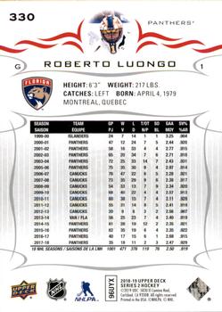 2018-19 Upper Deck #330 Roberto Luongo Back
