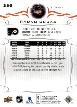 2018-19 Upper Deck #386 Radko Gudas Back
