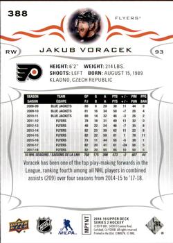 2018-19 Upper Deck #388 Jakub Voracek Back