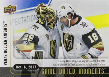 2017-18 Upper Deck Game Dated Moments #2 Vegas Golden Knights Front