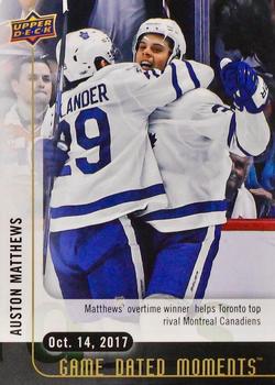 2017-18 Upper Deck Game Dated Moments #7 Auston Matthews Front