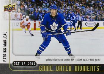 2017-18 Upper Deck Game Dated Moments #8 Patrick Marleau Front