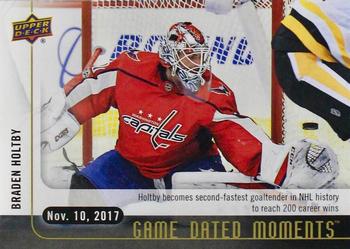 2017-18 Upper Deck Game Dated Moments #13 Braden Holtby Front
