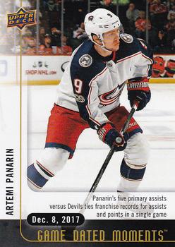 2017-18 Upper Deck Game Dated Moments #22 Artemi Panarin Front