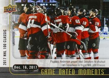 2017-18 Upper Deck Game Dated Moments #26 2017 NHL 100 Classic Front