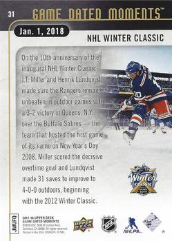 2017-18 Upper Deck Game Dated Moments #31 NHL Winter Classic Back