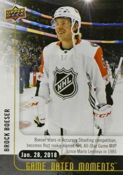 2017-18 Upper Deck Game Dated Moments #44 Brock Boeser Front