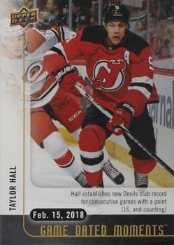 2017-18 Upper Deck Game Dated Moments #50 Taylor Hall Front