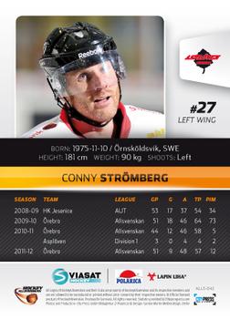 2012-13 HockeyAllsvenskan #ALLS-042 Conny Strömberg Back