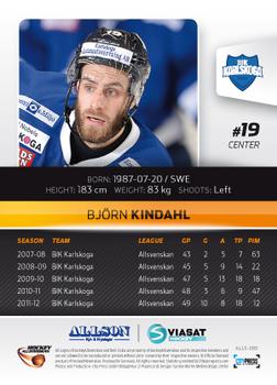 2012-13 HockeyAllsvenskan #ALLS-060 Bjorn Kindahl Back