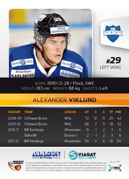 2012-13 HockeyAllsvenskan #ALLS-067 Alexander Viklund Back