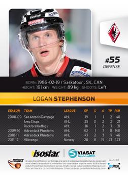 2012-13 HockeyAllsvenskan #ALLS-100 Logan Stephenson Back
