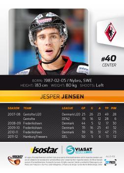 2012-13 HockeyAllsvenskan #ALLS-102 Jesper Jensen Back
