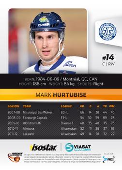 2012-13 HockeyAllsvenskan #ALLS-128 Mark Hurtubise Back
