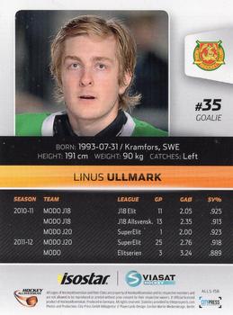 2012-13 HockeyAllsvenskan #ALLS-158 Linus Ullmark Back