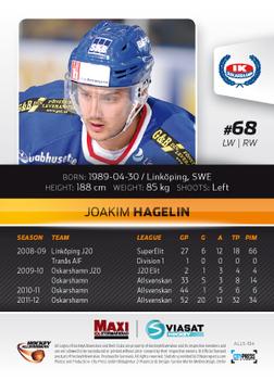 2012-13 HockeyAllsvenskan #ALLS-194 Joakim Hagelin Back
