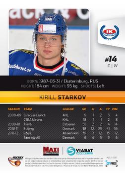 2012-13 HockeyAllsvenskan #ALLS-200 Kirill Starkov Back
