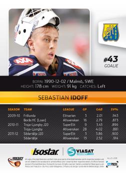 2012-13 HockeyAllsvenskan #ALLS-208 Sebastian Idoff Back