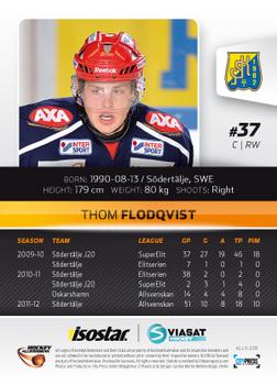 2012-13 HockeyAllsvenskan #ALLS-226 Thom Flodqvist Back
