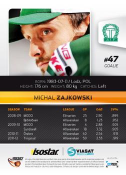 2012-13 HockeyAllsvenskan #ALLS-234 Michal Zajkowski Back