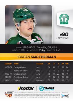 2012-13 HockeyAllsvenskan #ALLS-253 Jordan Smotherman Back