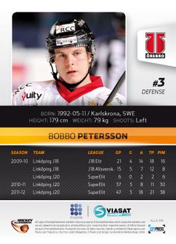 2012-13 HockeyAllsvenskan #ALLS-310 Bobbo Petersson Back