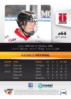 2012-13 HockeyAllsvenskan #ALLS-316 Rasmus Fyrpihl Back
