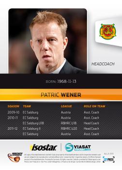 2012-13 HockeyAllsvenskan #ALLS-333 Patric Wener Back