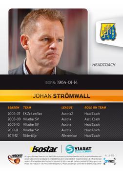 2012-13 HockeyAllsvenskan #ALLS-335 Johan Strömvall Back