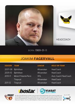 2012-13 HockeyAllsvenskan #ALLS-338 Joakim Fagervall Back