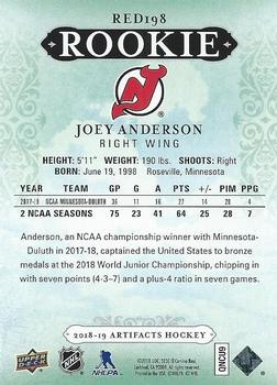 2018-19 Upper Deck Artifacts #RED198 Joey Anderson Back