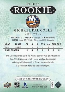 2018-19 Upper Deck Artifacts #RED199 Michael Dal Colle Back