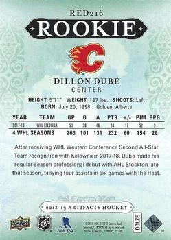 2018-19 Upper Deck Artifacts #RED216 Dillon Dube Back