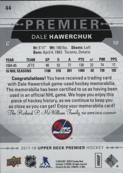 2017-18 Upper Deck Premier - Base Relics - Jerseys #44 Dale Hawerchuk Back