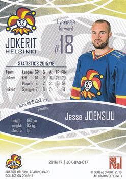 2016-17 Sereal Jokerit Helsinki #JOK-BAS-017 Jesse Joensuu Back