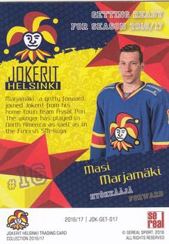 2016-17 Sereal Jokerit Helsinki - Getting Ready for Season #JOK-GET-017 Masi Marjamäki Back