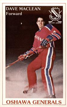 1981-82 Oshawa Generals (OHL) Police #17 Dave MacLean Front