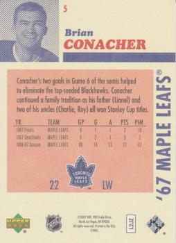 2007 Upper Deck 1967 Toronto Maple Leafs #5 Brian Conacher Back