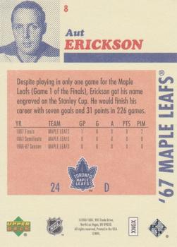 2007 Upper Deck 1967 Toronto Maple Leafs #8 Aut Erickson Back