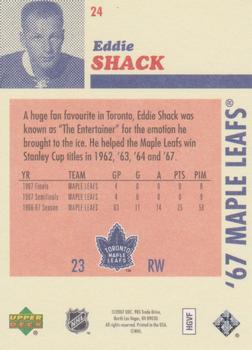 2007 Upper Deck 1967 Toronto Maple Leafs #24 Eddie Shack Back