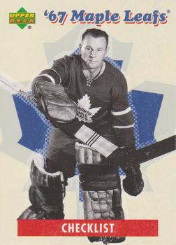 2007 Upper Deck 1967 Toronto Maple Leafs #30 Checklist Front
