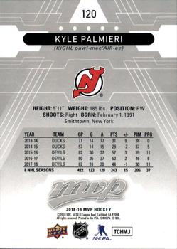2018-19 Upper Deck MVP - Silver Script #120 Kyle Palmieri Back