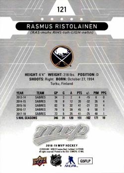 2018-19 Upper Deck MVP - Silver Script #121 Rasmus Ristolainen Back
