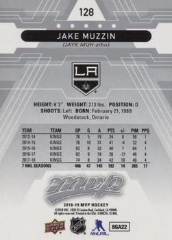 2018-19 Upper Deck MVP - Silver Script #128 Jake Muzzin Back